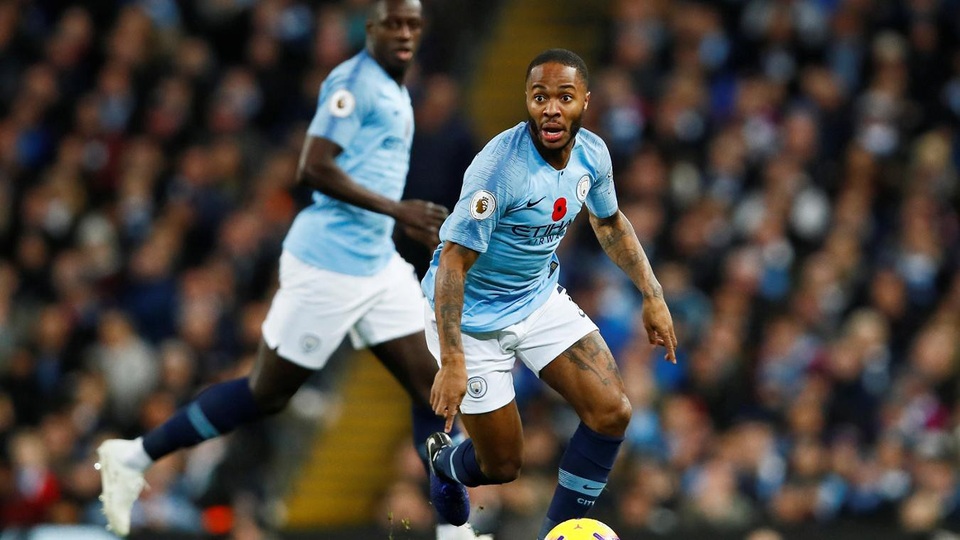 
Sterling, một trong ba mũi tấn công của Man City. Phong độ của tiền đạo người Anh đang rất ấn tượng
