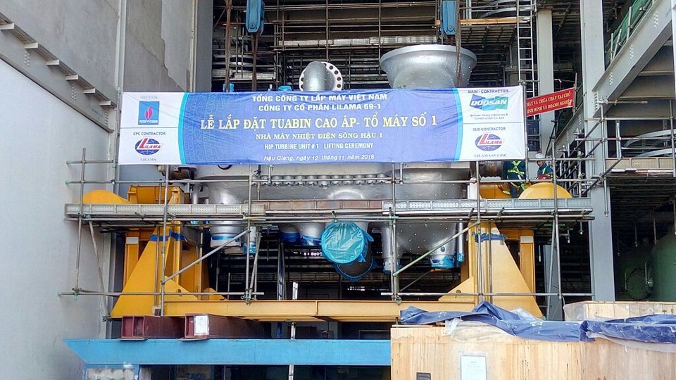 Lắp đặt thành công Tuabin cao áp và trung áp (HIP) của tổ máy số 1 NMNĐ Sông Hậu 1 - 2
Lắp đặt thành công TUABIN cao áp và trung áp (HIP) của tổ máy số 1 NMNĐ Sông Hậu 1