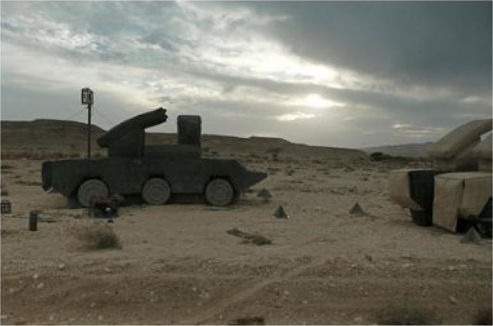 Israel bị nghi diễn tập phá hủy tên lửa phòng không Syria - 1 Mô hình hệ thống tên lửa (Ảnh: Twitter)