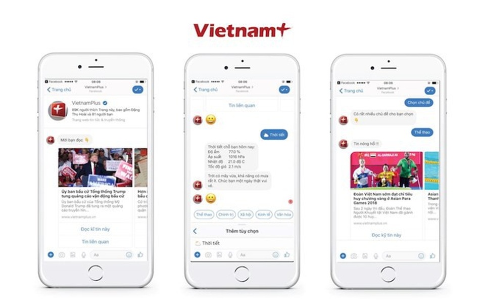 VietnamPlus đón Huân chương Lao động hạng Nhì, ra mắt sản phẩm chatbot - 4
Nhân kỷ niệm 10 thành lập, Báo Điện tử VietnamPlus chính thức ra mắt ứng dụng chatbot tự động tương tác với độc giả, đánh dấu bước tiến mới của tòa soạn trong việc ứng dụng cách mạng công nghiệp lần thứ tư trong báo chí.