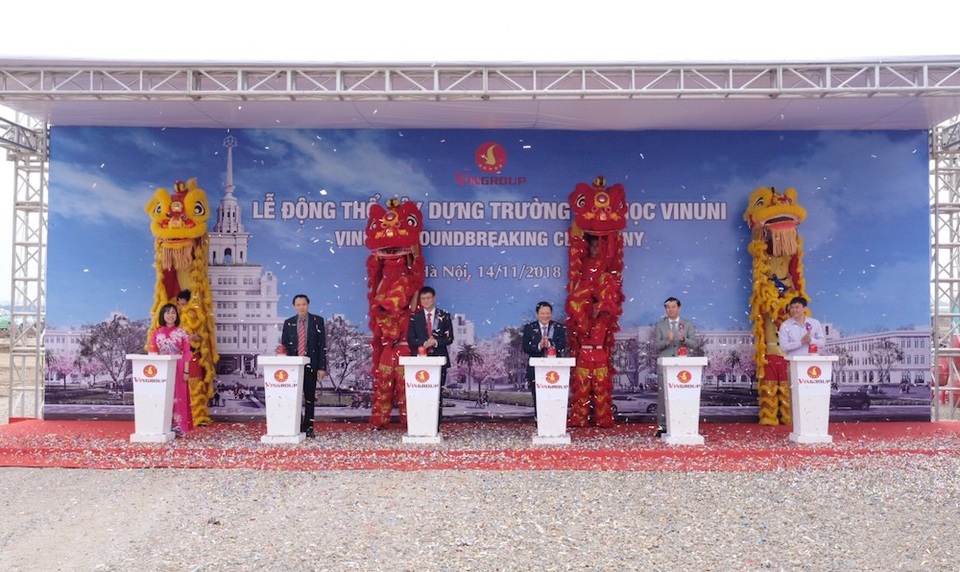 Trường Đại học VinUni xây dựng trên diện tích rộng 23 hecta - 3
Lễ động thổ xây dựng trường Đại học VinUni