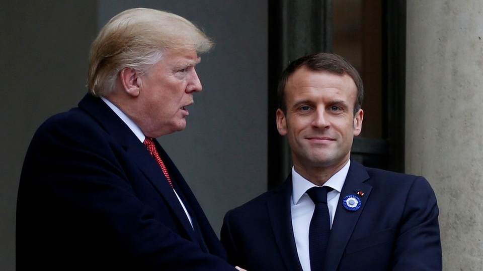 Pháp chỉ trích Tổng thống Trump "thiếu lịch sự" - 1
Tổng thống Mỹ Donald Trump và Tổng thống Pháp Emmanuel Macron (Ảnh: Reuters)