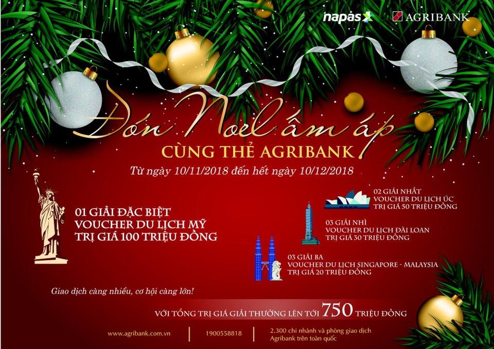 Đón Noel ấm áp cùng thẻ Agribank - 1 Đón Noel ấm áp cùng thẻ Agribank - 1