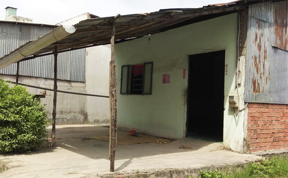 Ngôi nhà nơi Hoàng khai nhận nhiều lần xâm hại con gái mình.