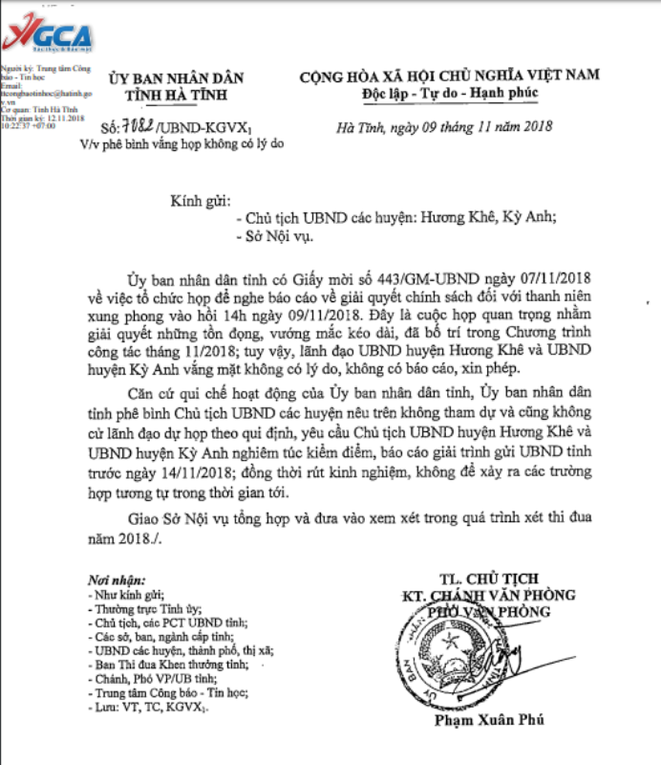 Hai chủ tịch huyện bị yêu cầu giải trình vì không đi họp - 1 Hai chủ tịch huyện bị yêu cầu giải trình vì không đi họp