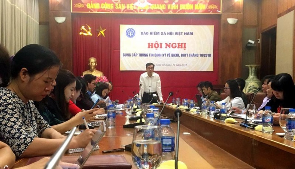 BHXH VN: Nhiều chính sách BHYT có hiệu lực sau ngày 1/12/2018 - 1
Buổi công bố thông tin về BHXH, BHYT tháng 10 của Bảo hiểm xã hội VN.