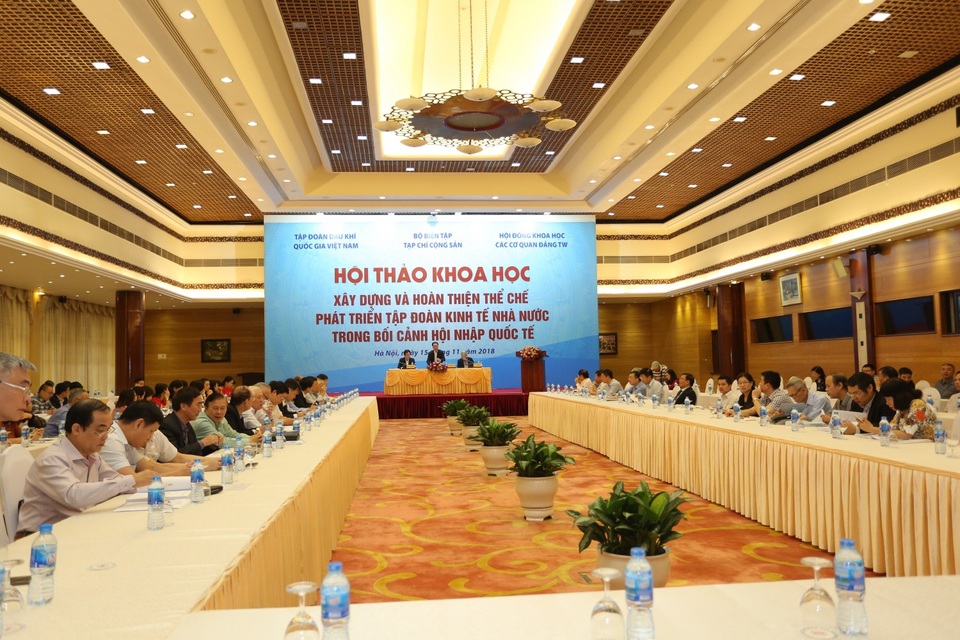 Hoàn thiện thể chế phát triển tập đoàn kinh tế nhà nước - 1
Toàn cảnh Hội thảo