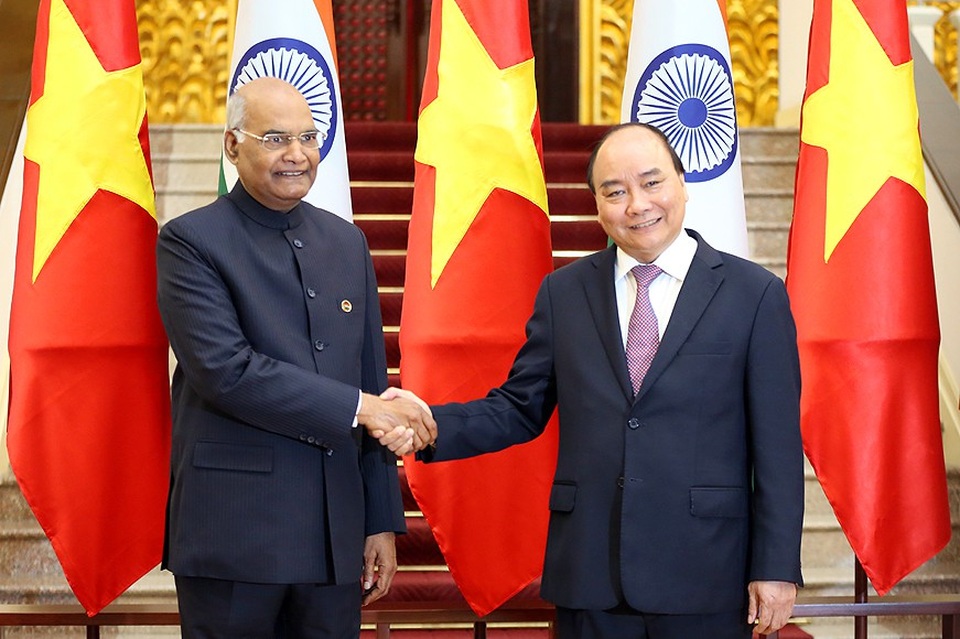 Việt Nam - Ấn Độ bày tỏ quan ngại về diễn biến hiện nay trên Biển Đông - 1
Thủ tướng Nguyễn Xuân Phúc và Tổng thống Ấn Độ