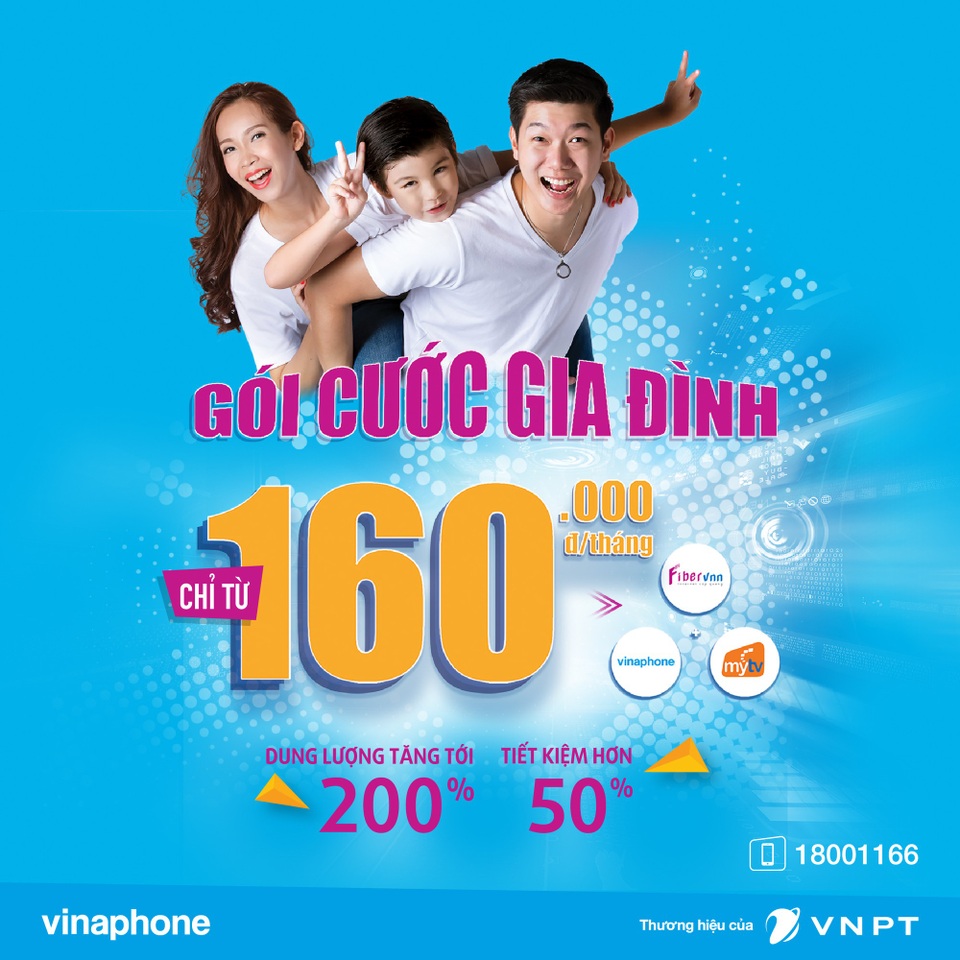 VNPT tăng gấp đôi ưu đãi cho gói Gia đình chỉ với 160.000 đồng - 1 VNPT tăng gấp đôi ưu đãi cho gói Gia đình chỉ với 160.000 đồng - 1