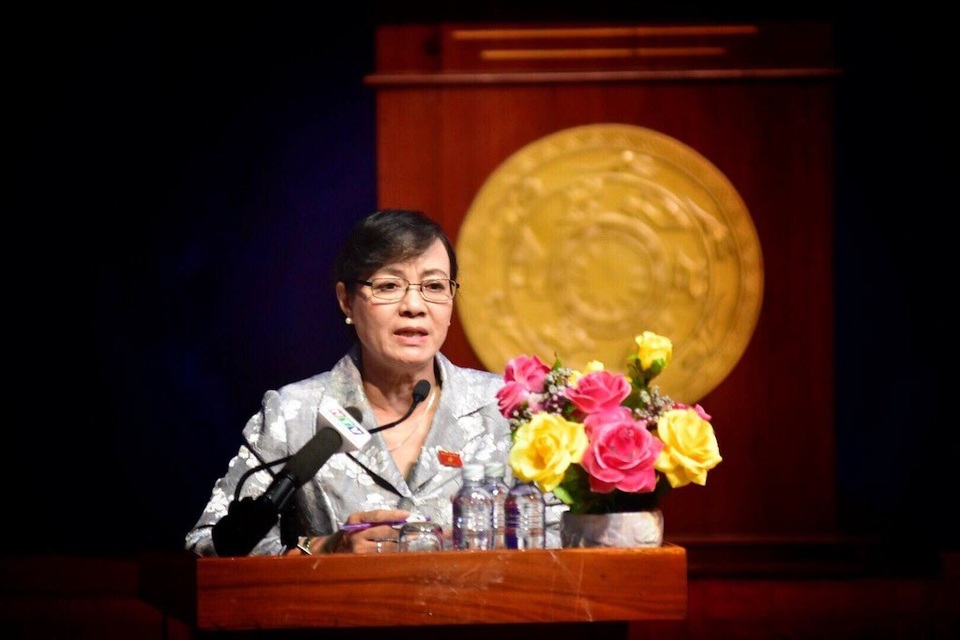 Lãnh đạo TPHCM hứa tập trung giải quyết quyền lợi cho người dân Thủ Thiêm - 4 Chủ tịch HĐND TPHCM Nguyên Thị Quyết Tâm cho biết tinh thần của Ban Thường vụ Thành ủy là ai sai phạm thì xử lý