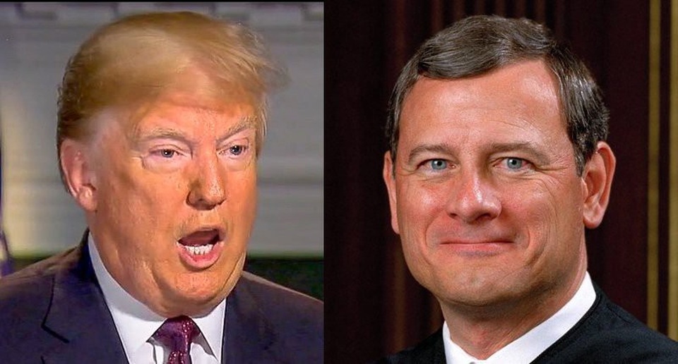Tổng thống Trump "khẩu chiến" với Chánh án tòa án tối cao Mỹ - 1
Tổng thống Trump và Chánh án tòa án tối cao John Roberts (phải) (Ảnh: Getty)