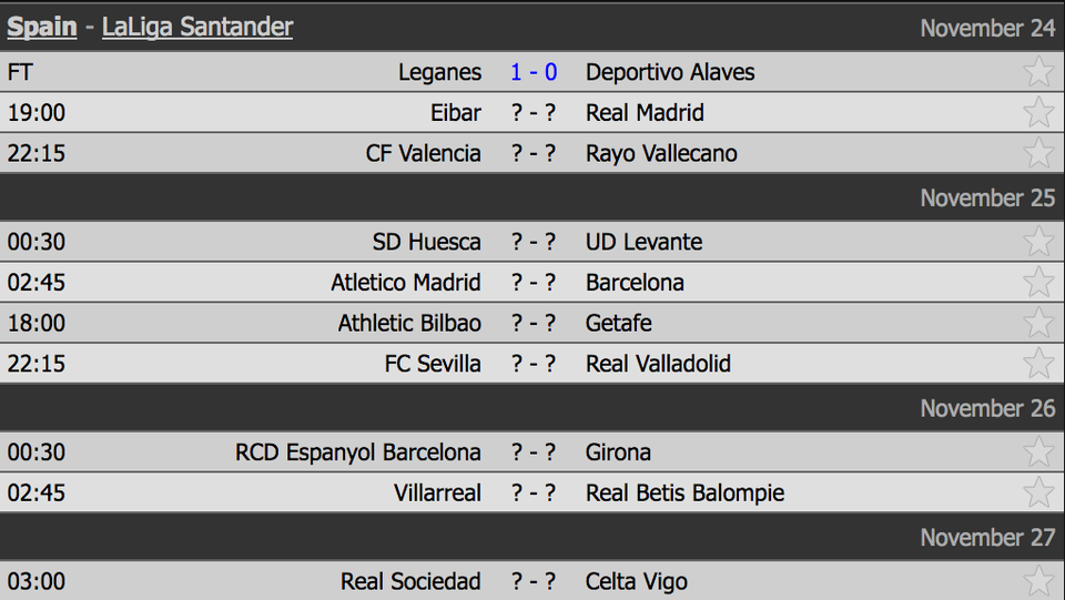 HLV Solari trước mục tiêu đưa Real Madrid trở lại top 4 La Liga - 1
Lịch thi đấu vòng 13 La Liga