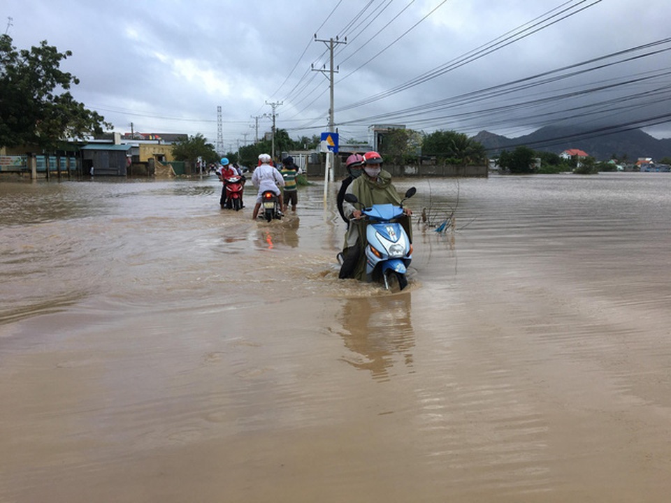 Ninh Thuận mênh mông “biển nước”, mưa vẫn chưa ngừng - 1
Lộ lớn ở vùng quê cũng bị ngập sâu