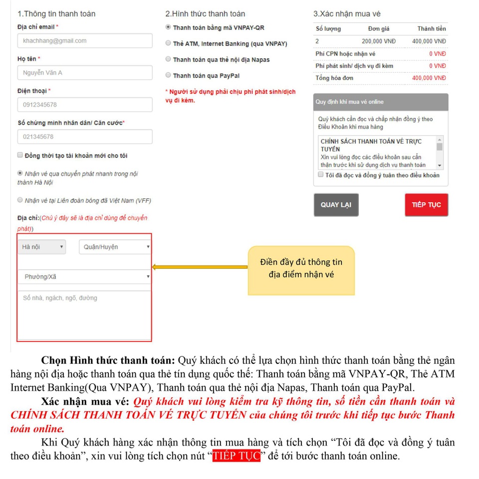 Cách mua vé online xem trận bán kết giữa Việt Nam và Philippines tại Mỹ Đình - 6 Cách mua vé online xem trận bán kết giữa Việt Nam và Philippines tại Mỹ Đình - 6