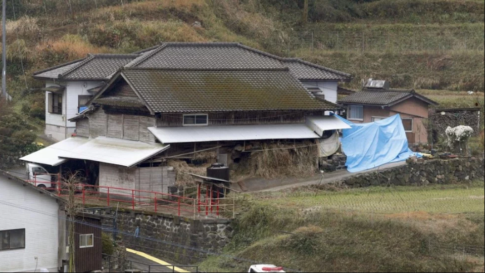 Ngôi nhà nơi xảy ra vụ án mạng (Ảnh: Kyodo)