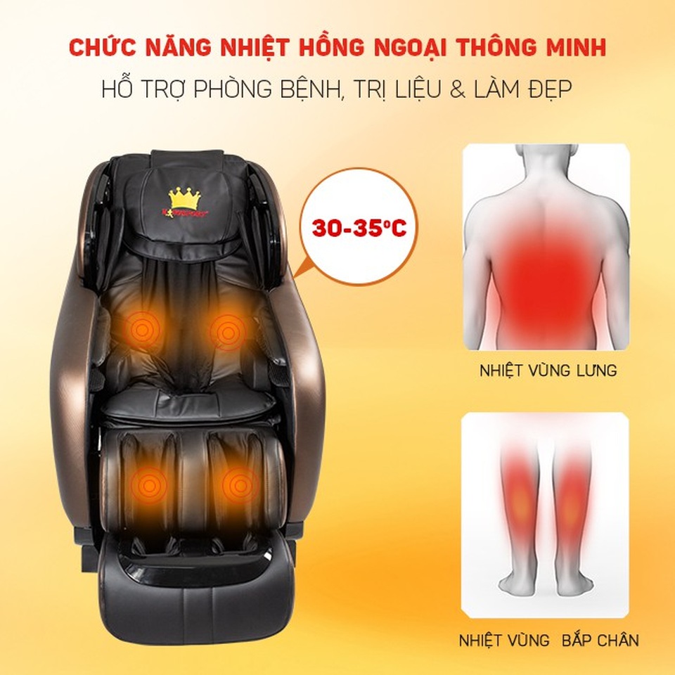 Ghế massage giúp bảo vệ sức khoẻ gia đình mùa Đông - 3 Ghế massage Kingsport ứng dụng công nghệ nhiệt hồng ngoại hiện đại