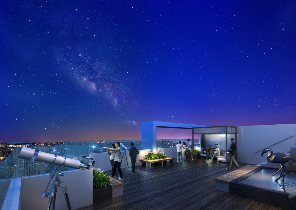 Trúng ngay xe SH tại sự kiện mở bán cuối cùng căn hộ Seasons Avenue - 3 View từ đài vọng cảnh trên tầng 41.