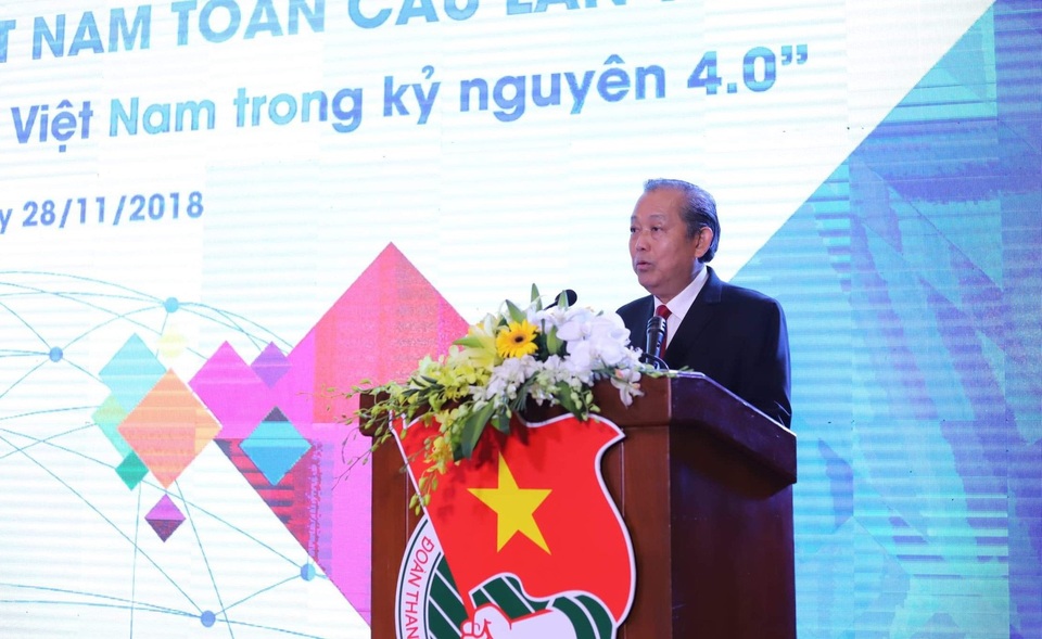 Phát huy sức mạnh trí thức trẻ Việt Nam trong kỷ nguyên 4.0 - 1 Phó Thủ tướng Thường trực Trương Hoà Bình tham dự và phát biểu tại phiên khai mạc Diễn đàn trí thức trẻ toàn cầu đang diễn ra tại Đà Nẵng