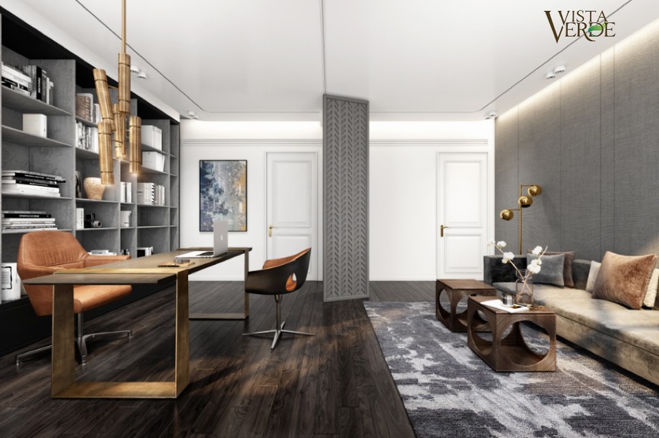 Các vật liệu đa dạng qua bàn tay thiết kế sẽ mang phong cách hiện đại và làm rộng không gian sống tại căn hộ Vista Verde