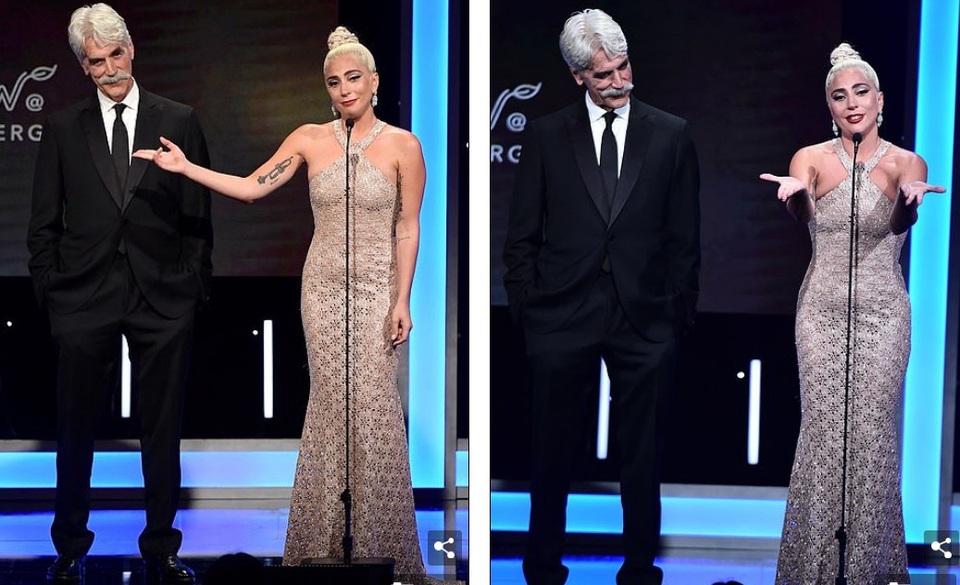 Lady Gaga thanh lịch tới bất ngờ - 3
Lady Gaga đã rơi nước mắt khi cô bày tỏ lòng kính trọng và yêu mến với bạn của cô Bradley Cooper - người đã mời cô tham gia bộ phim Star Is Born