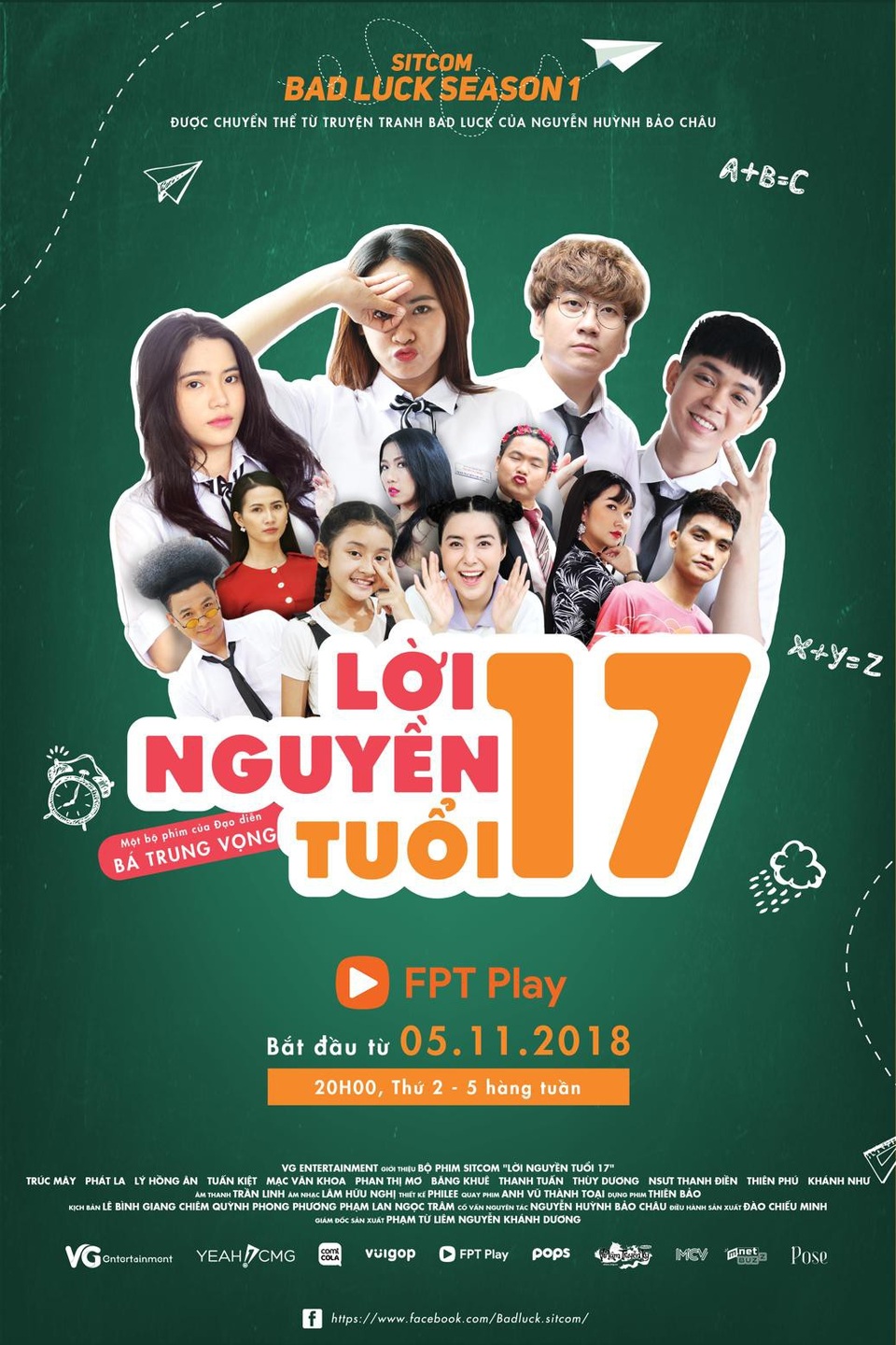 FPT Play phát sóng sitcom chuyển thể từ truyện Bad Luck - 1 Poster phim Lời Nguyền Tuổi 17