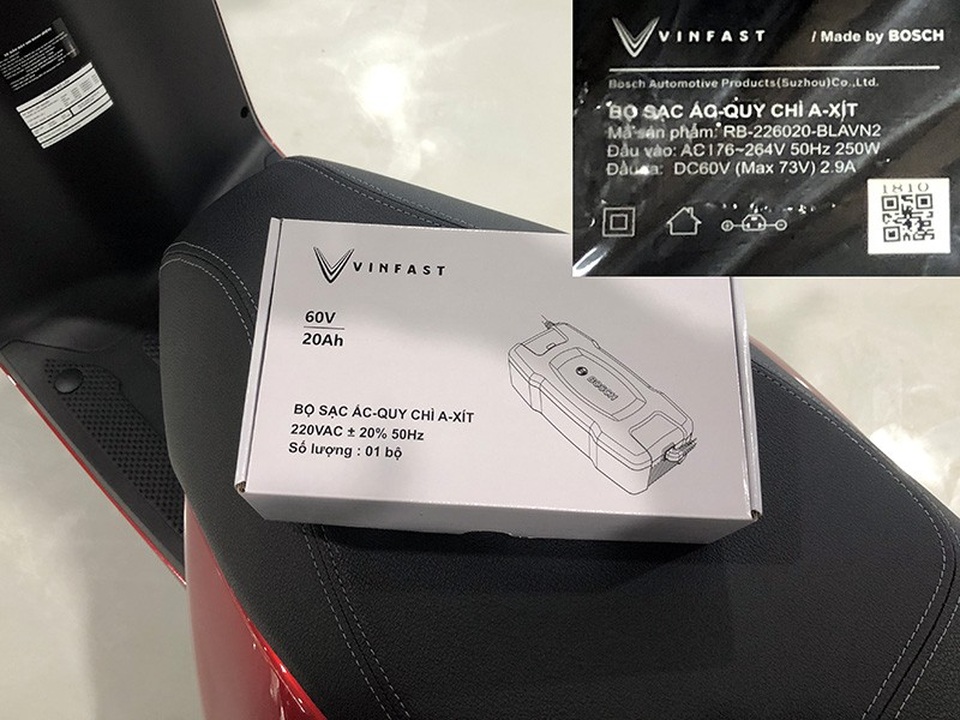 ... nhưng sạc lại do Bosch cung cấp.