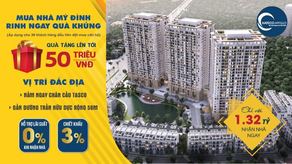 Mua căn hộ Hateco Apollo nhận ưu đãi khủng tới 50 triệu đồng - 1 Hateco Apollo có CSBH với nhiều ưu đãi khủng & hấp dẫn
