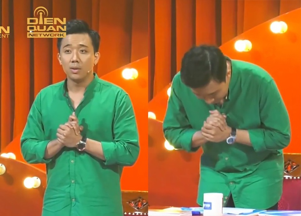Trấn Thành bỏ tiền túi “đền” cho chương trình “Thách thức danh hài” vì lỡ cười “dễ dãi” - 4 Nụ cười “không kềm chế” này đã khiến Trấn Thành phải lên tiếng xin lỗi vì anh đã không tuân thủ đúng luật lệ của chương trình. Nam danh hài cúi đầu xin lỗi khán giả trên sóng truyền hình và xem đây là “sự cố” của mình.