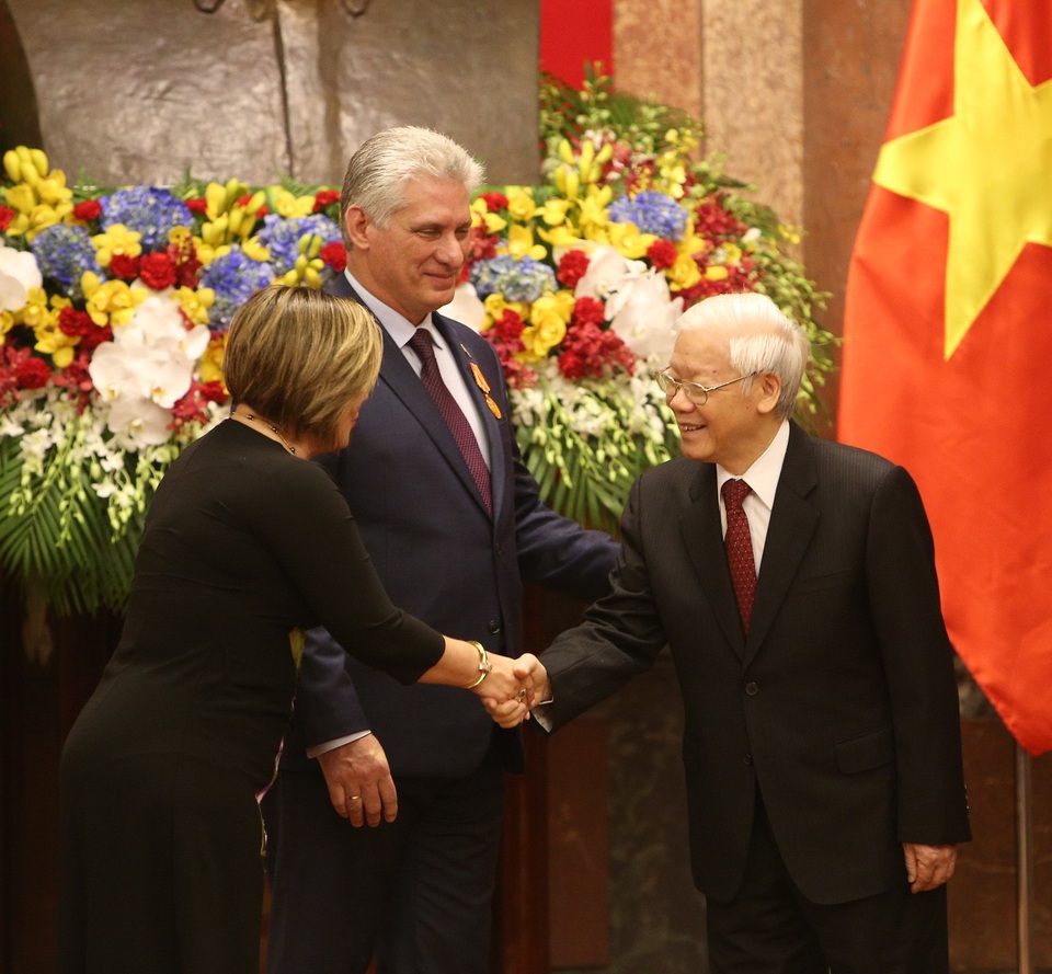 Tổng Bí thư, Chủ tịch nước Nguyễn Phú Trọng chủ trì lễ đón lãnh đạo Cuba - 7