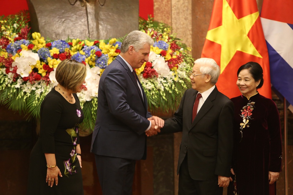 Tổng Bí thư, Chủ tịch nước Nguyễn Phú Trọng chủ trì lễ đón lãnh đạo Cuba - 6