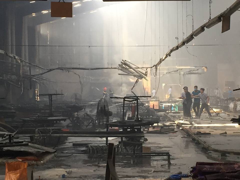 Hiện trường vụ hỏa hoạn.