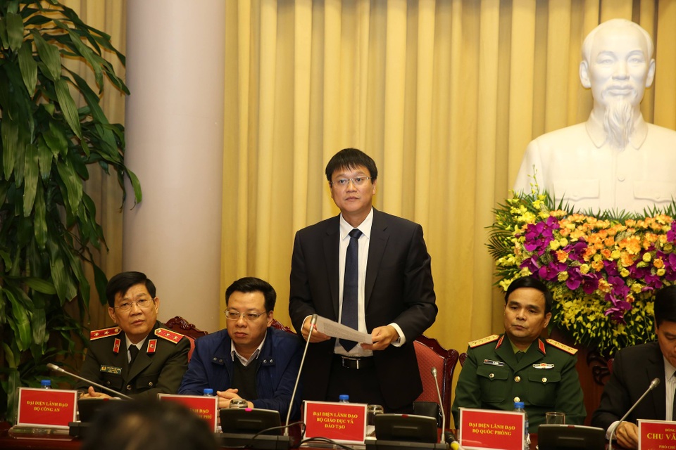 Luật Giáo dục đại học sửa đổi, bổ sung có hiệu lực từ ngày 1/7/2019 - 1
Thứ trưởng Bộ GD&ĐT Lê Hải An thông tin về Luật Giáo dục đại học sửa đổi, bổ sung.