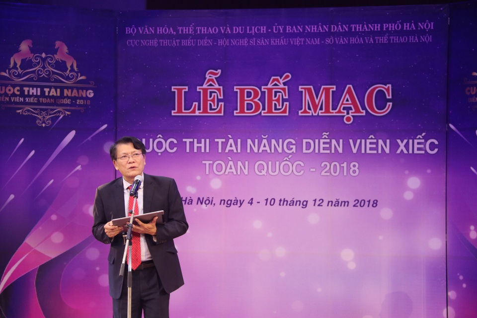 NSND Nguyễn Quang Vinh, Quyền Cục trưởng Cục Nghệ thuật biểu diễn, Phó Trưởng Ban Chỉ đạo Cuộc thi phát biểu bế mạc.
