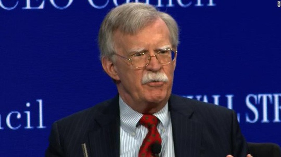 
Cố vấn an ninh quốc gia John Bolton công bố chiến lược châu Phi của Tổng thống Donald Trump. Ảnh: CNN

