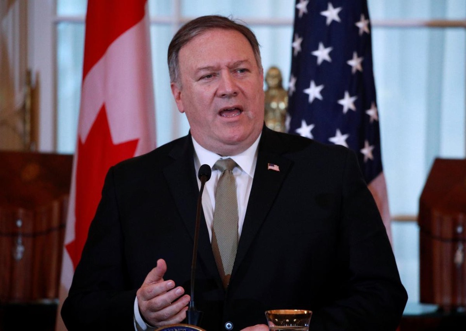 Mỹ sẽ giúp thả tự do cho 2 công dân Canada bị Trung Quốc bắt giữ - 1
Ngoại trưởng Mỹ Mike Pompeo (Ảnh: Reuters)