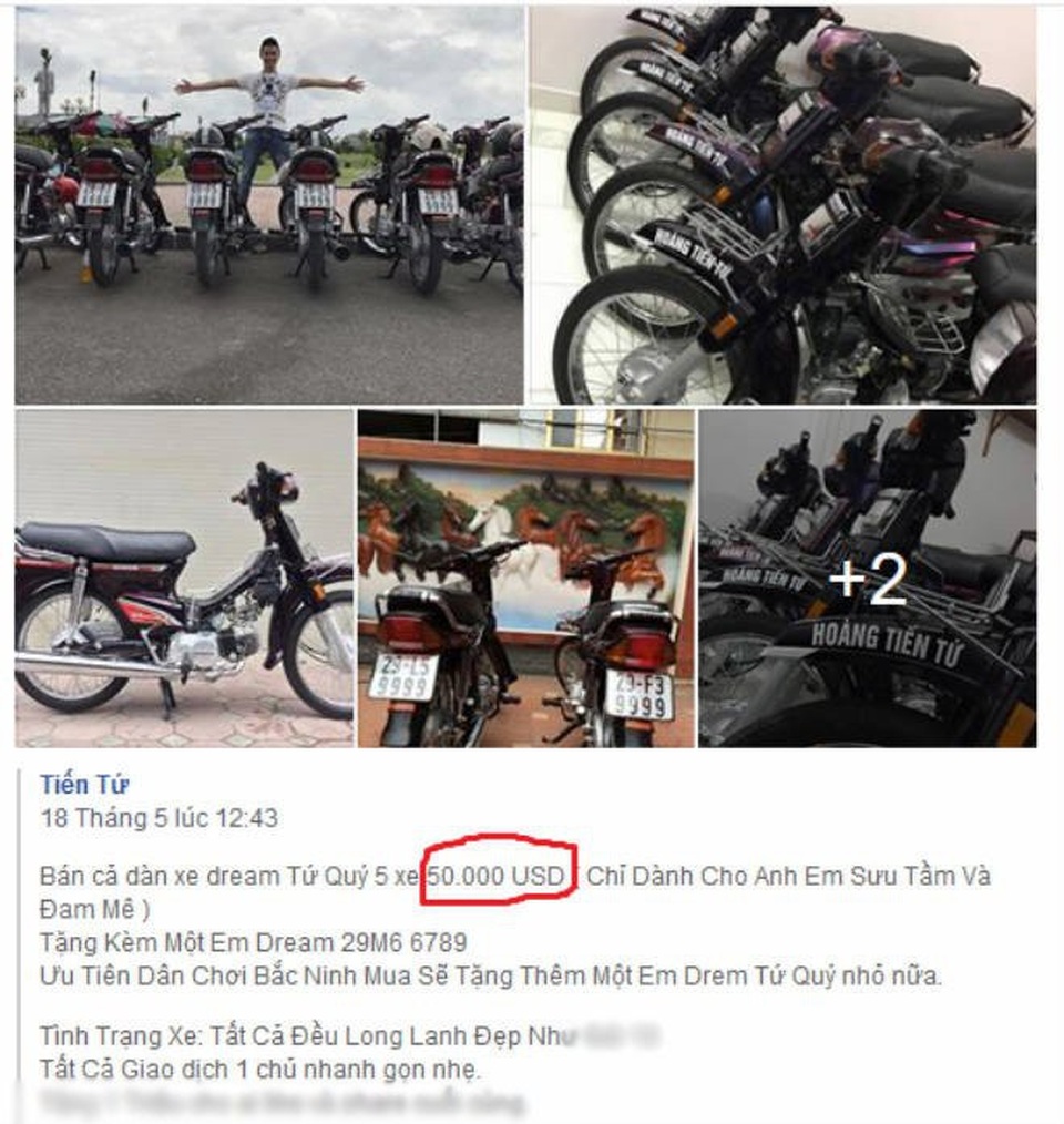 Dàn Honda Dream biển tứ quý hét giá hơn 1 tỷ đồng, đổi ngang Camry - 20 Dàn Honda Dream biển tứ quý hét giá hơn 1 tỷ đồng, đổi ngang Camry - 20