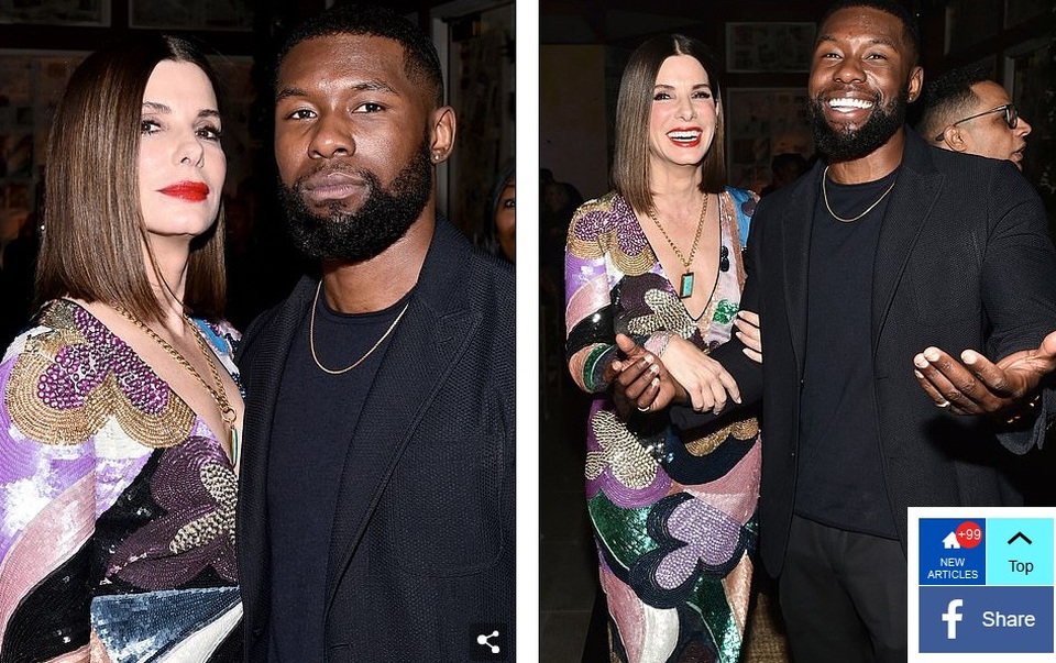 Sandra Bullock rực rỡ với váy đỏ - 8
Sandra Bullock và bạn diễn Trevante Rhodes trong phim Bird Box