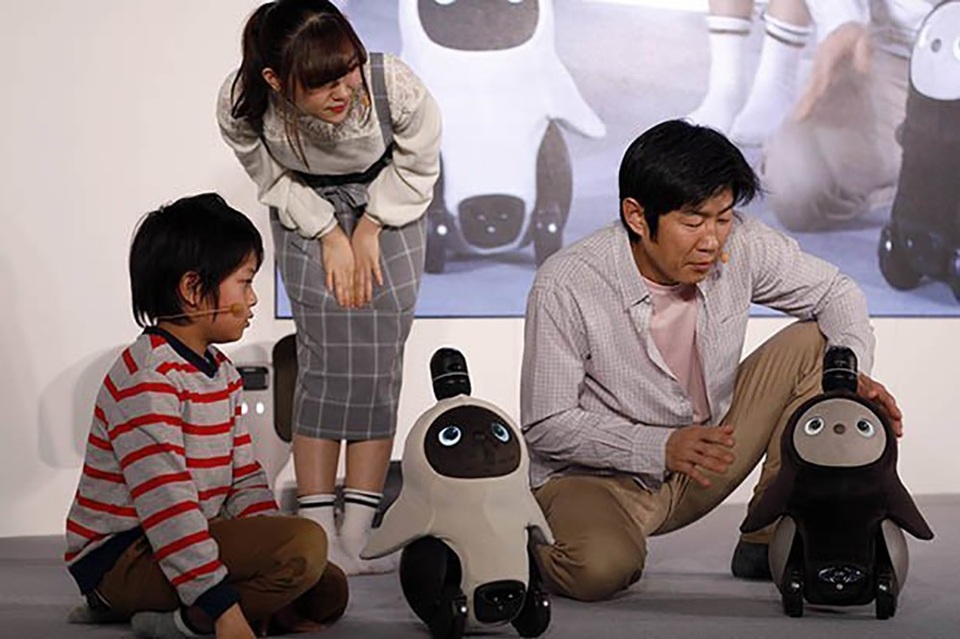 Robot ứng dụng AI mới của Nhật Bản giúp chủ nhân hạnh phúc hơn - 1 Robot Lovot mới được giới thiệu tại Nhật Bản.