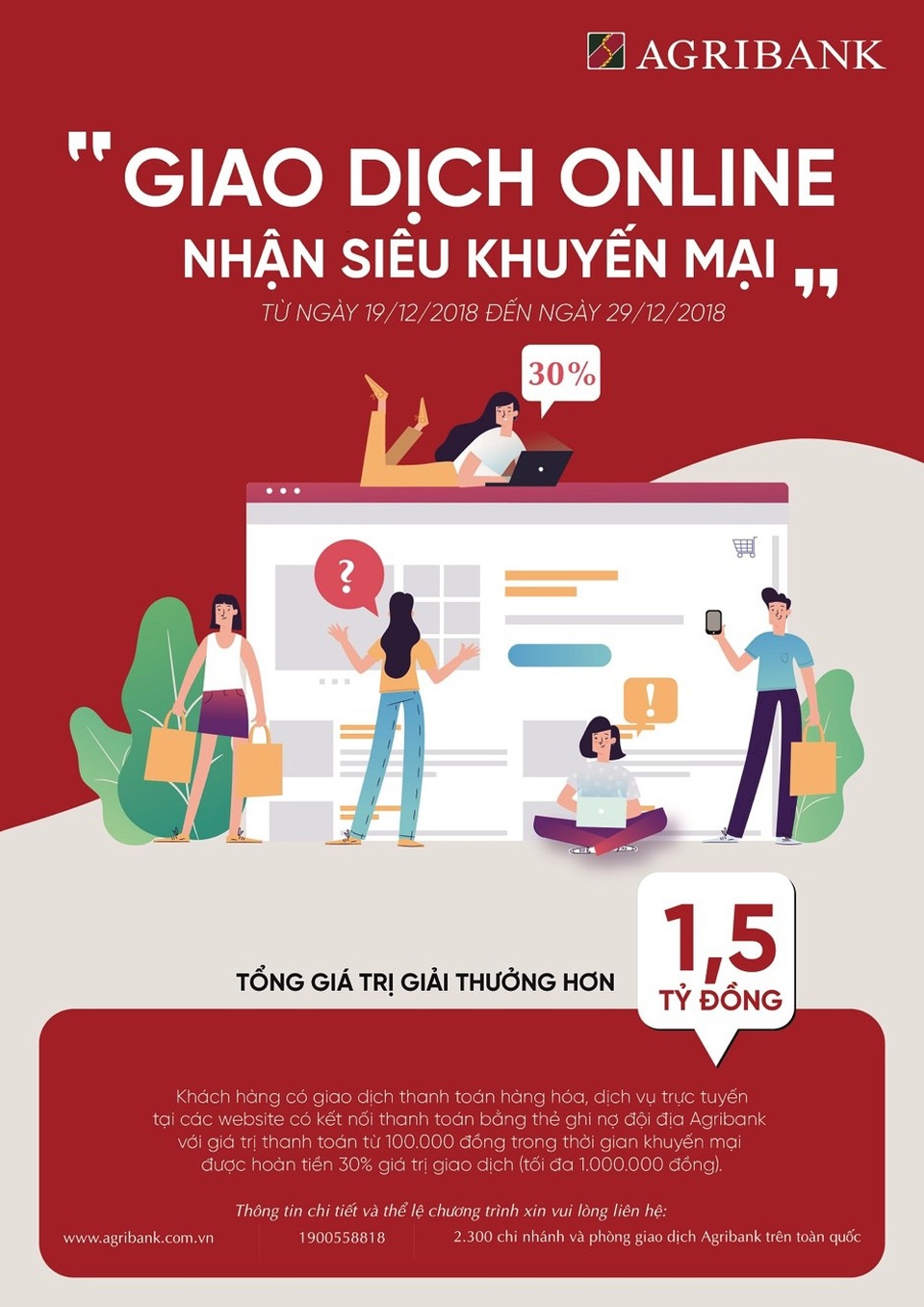 “Giao dịch online, nhận siêu khuyến mại” với tổng giá trị khuyến mại lên tới hơn 1,5 tỷ đồng - 1 “Giao dịch online, nhận siêu khuyến mại” với tổng giá trị khuyến mại lên tới hơn 1,5 tỷ đồng - 1