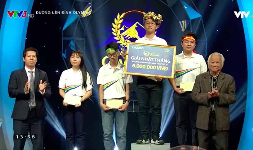 Cuộc thi Tháng Olympia rượt đuổi gay cấn, cả 4 thí sinh đều chọn Ngôi sao hi vọng - 5 Ninh Thành Vinh (Thái Bình) đăng quang cuộc thi Olympia Tháng 3 Quý 1