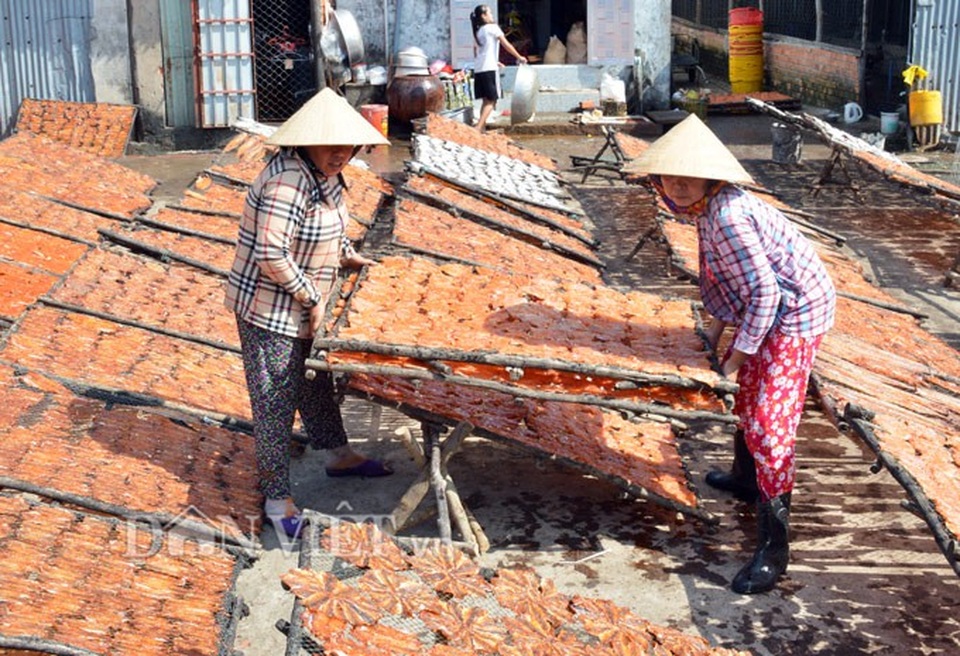 Luật Thủy sản ra đời, cơ hội cho ngành thủy sản... gỡ "thẻ vàng"! - 3
Người dân huyện Phú Tân, Cà Mau phơi cá sau khi đánh bắt. (Ảnh: Chúc Ly).
