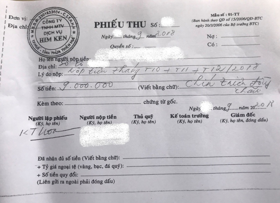 Huế: Trung tâm mua sắm không phép dù bị đình chỉ vẫn ngang nhiên hoạt động - 5 Tuy nhiên Công ty Him Huế vẫn thu tiền của tiểu thương đều đặn hàng quý