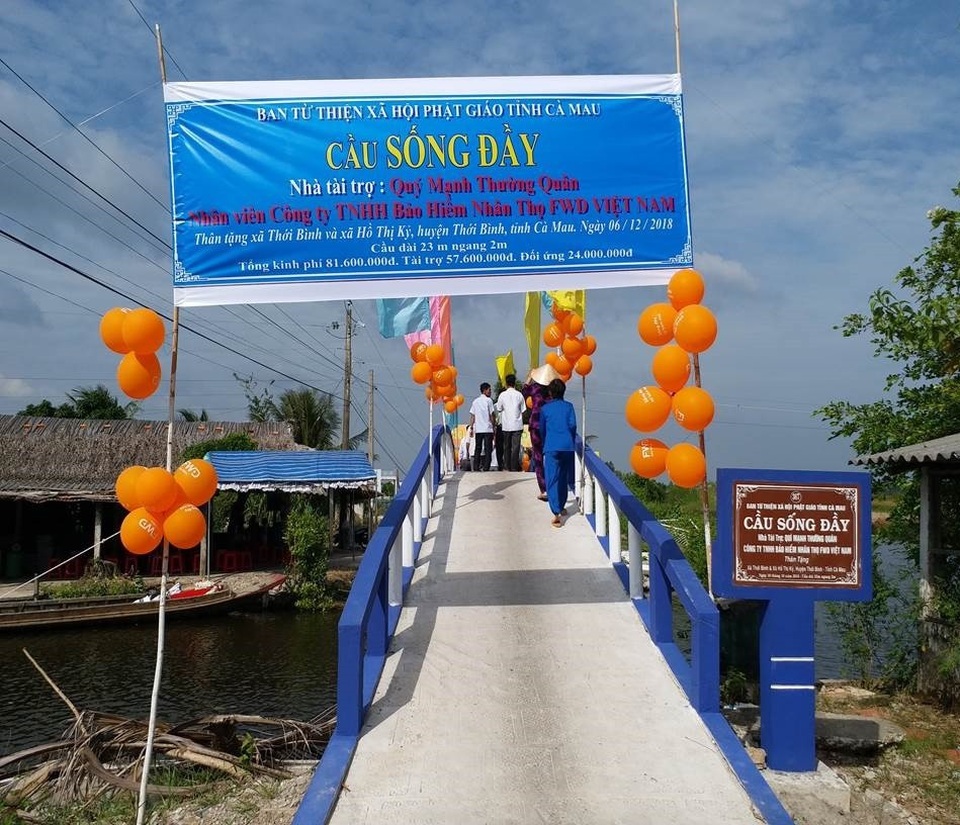Cầu Sống Đầy ở Cà Mau được khánh thành trước thềm năm mới - Ảnh 1. Cầu Sống Đầy ở Cà Mau được khánh thành trước thềm năm mới - Ảnh 1.