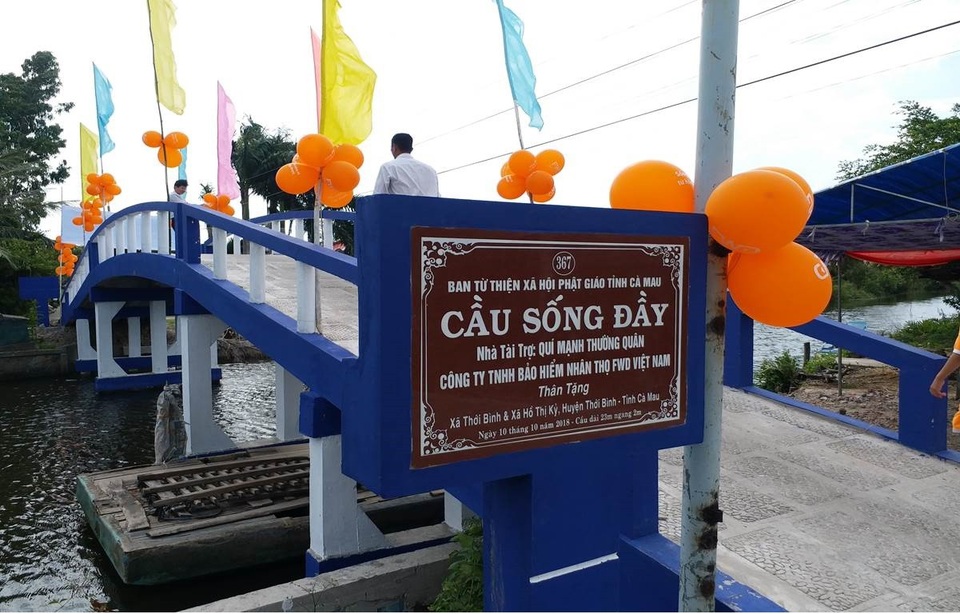 Cầu Sống Đầy ở Cà Mau được khánh thành trước thềm năm mới - Ảnh 2. Cầu Sống Đầy ở Cà Mau được khánh thành trước thềm năm mới - Ảnh 2.