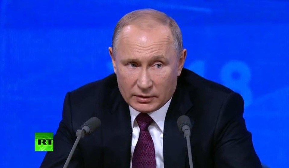 Cách đối đáp bất ngờ của ông Putin khi bị hỏi về tham vọng thống trị thế giới - 1
Tổng thống Nga Vladimir Putin (Ảnh: RT)