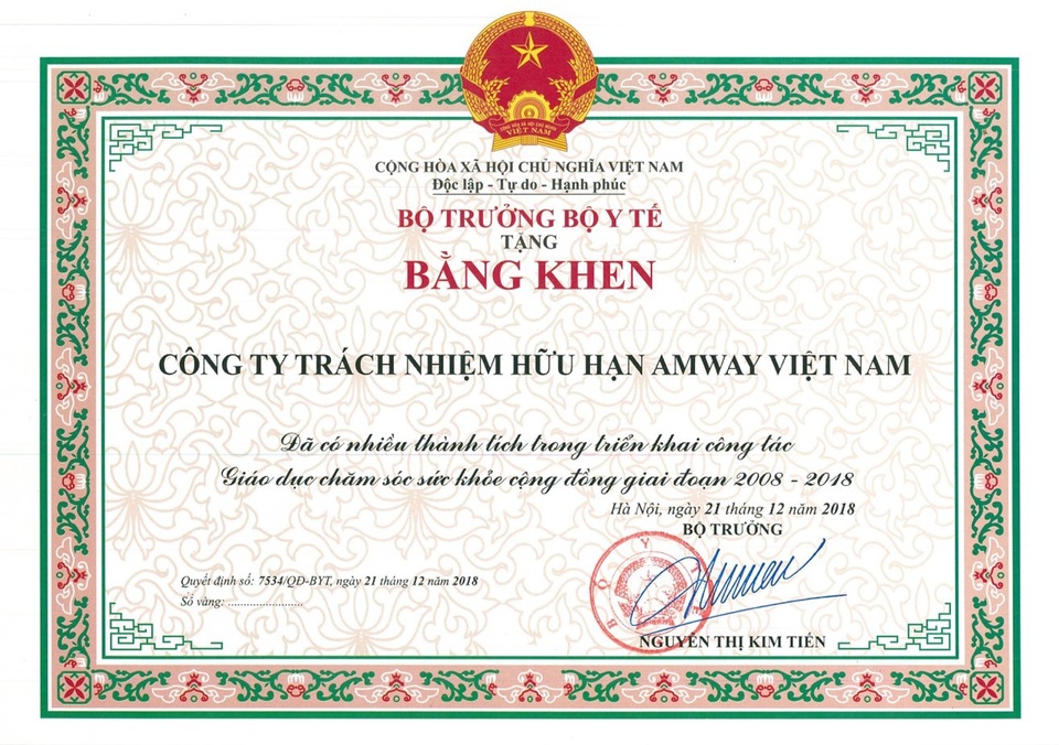 Amway Việt Nam được vinh danh vì những đóng góp cho cộng đồng - Ảnh 2. Amway Việt Nam được vinh danh vì những đóng góp cho cộng đồng - Ảnh 2.