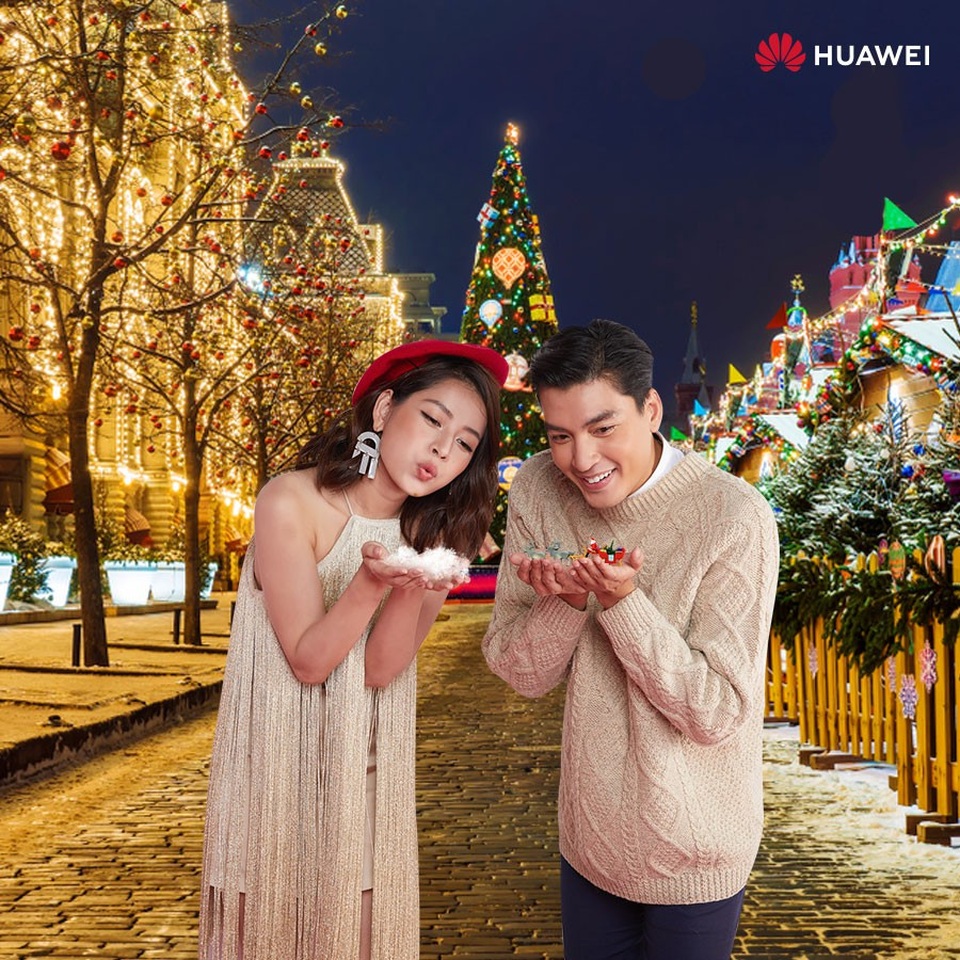 Chi Pu và Quang Đại bắt kịp trào lưu mới “Tin phép màu tạo tuyết rơi” - Ảnh 1. Chi Pu và Quang Đại bắt kịp trào lưu mới “Tin phép màu tạo tuyết rơi” - Ảnh 1.