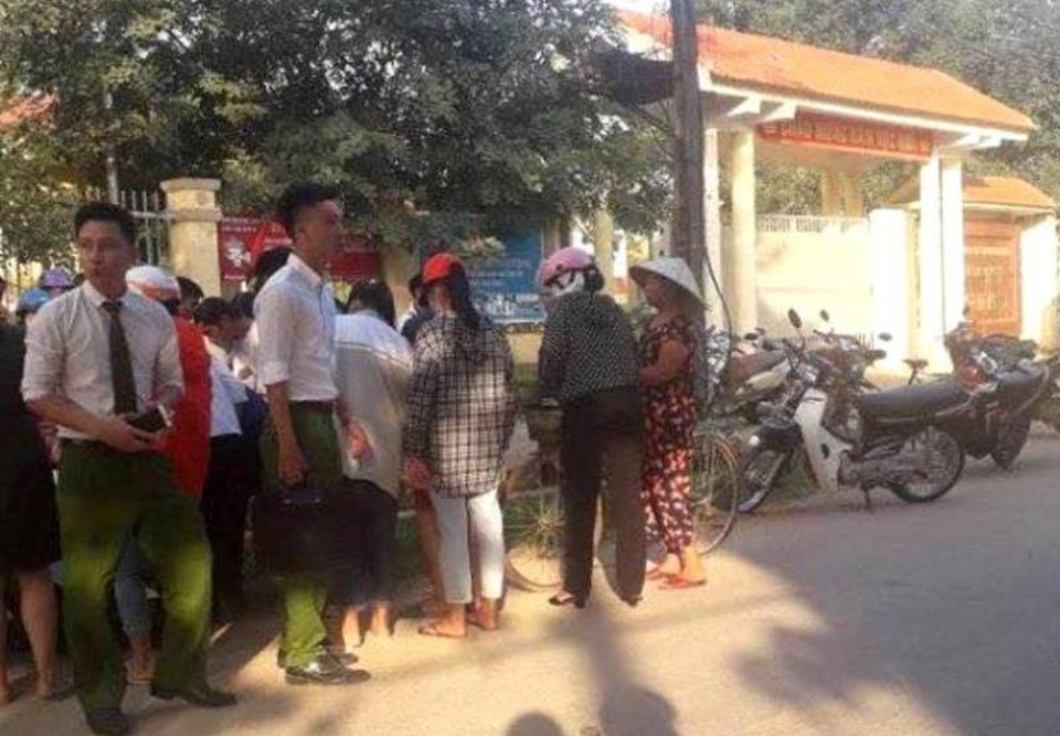 Hiện trường nơi phát hiện thi thể bé sơ sinh.