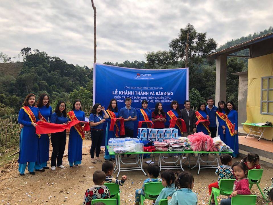 Ngân hàng Quốc Dân và hành trình lan tỏa yêu thương - 1 Ngân hàng Quốc Dân khánh thành điểm trường tại thôn Khuổi Lùng, xã Minh Ngọc, Bắc Mê, Hà Giang