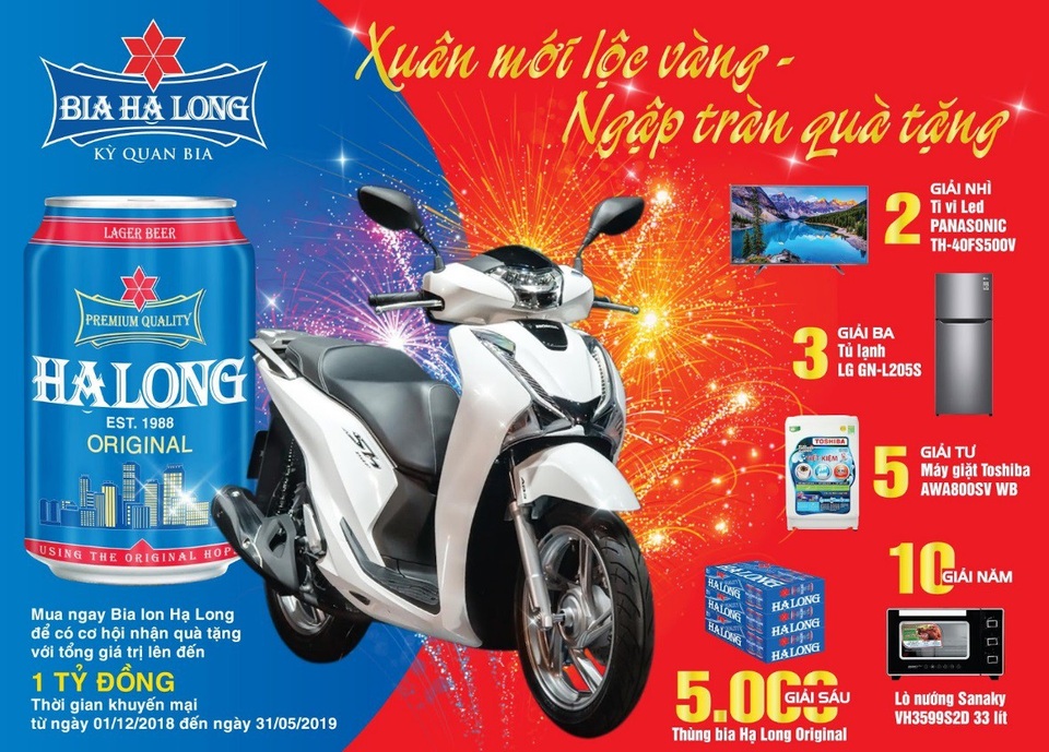 Bia Hạ Long tung chương trình khuyến mại lớn dịp Tết Kỷ Hợi - 1 Bia Hạ Long tung chương trình khuyến mại lớn dịp Tết Kỷ Hợi - 1